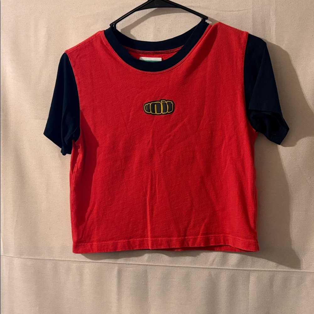 UNIF Vibrant Red and Black Tee